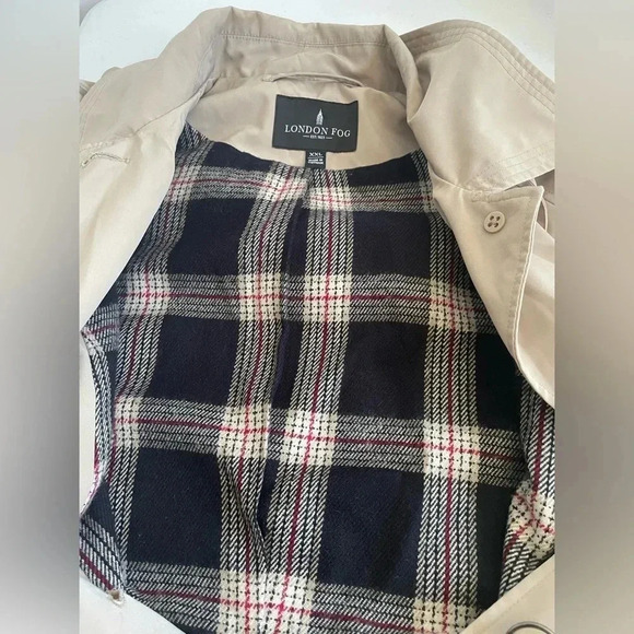 London Fog Trench Coat Rain Jacket Plus Size XXL GUC - Picture 8 of 12